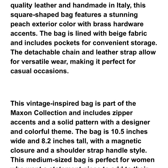 Maxon Collection Dusty Rose Leather Flap Crossbody Bag Made in Italy - Picture 9 of 10